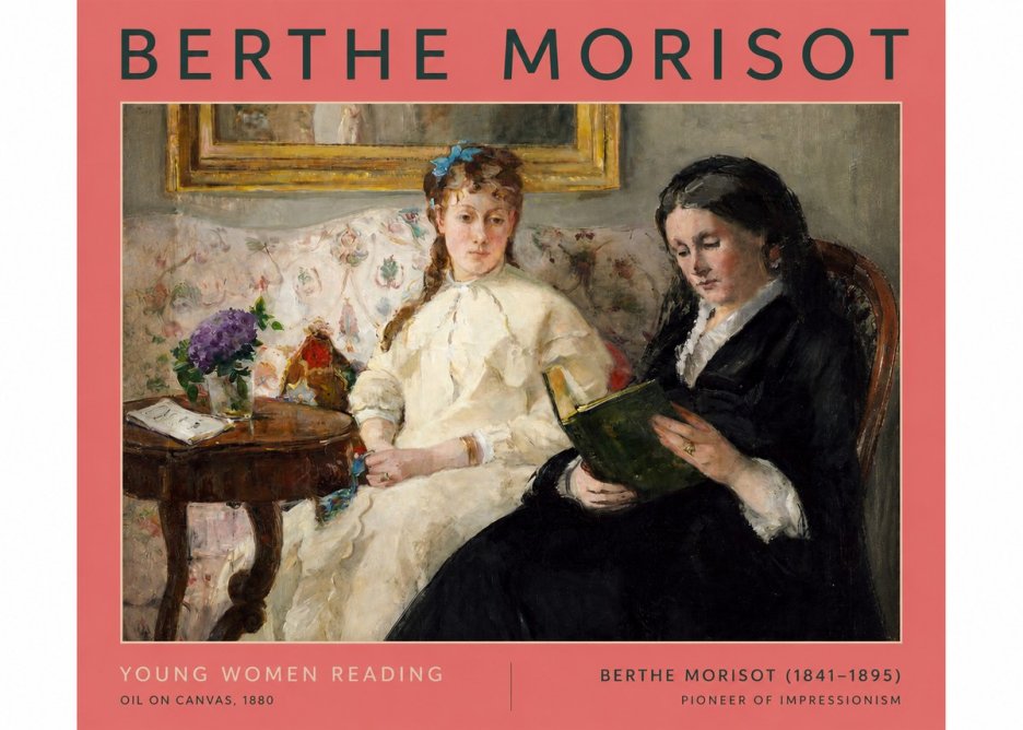 Berthe Morisot Young Women Reading No2 - Poster