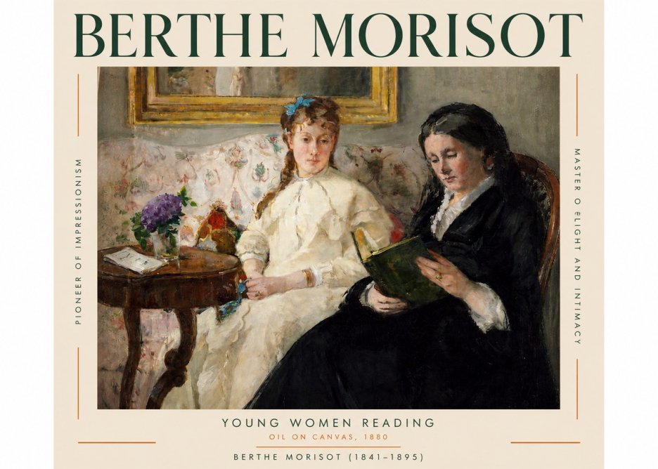 Berthe Morisot Young Women Reading No3 - Poster