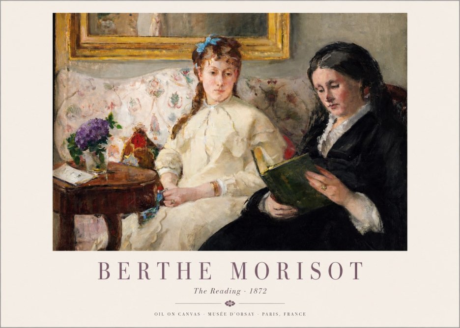 Berthe Morisot Young Women Reading No6 - Poster