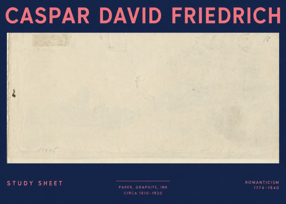Caspar David Friedrich Study Sheet No3 - Poster