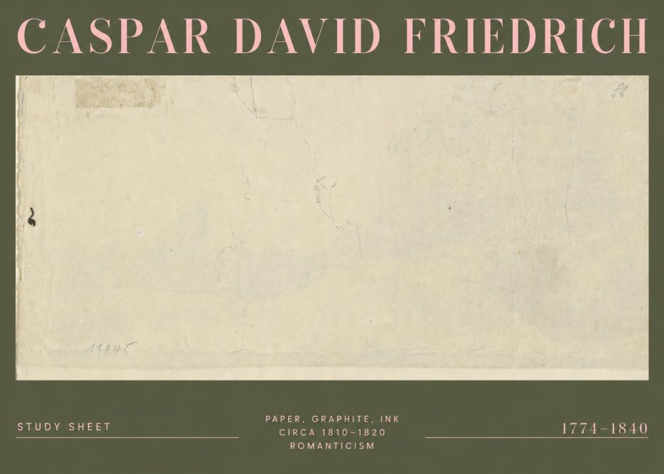 Caspar David Friedrich Study Sheet No4 - Poster