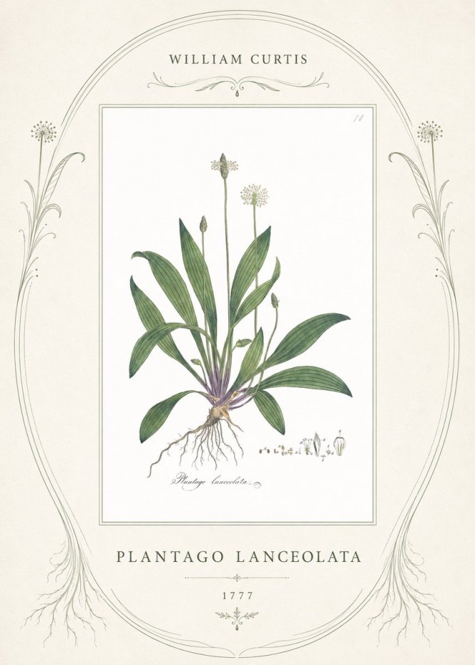 William Curtis Plantago Lanceolata I No4 - Poster