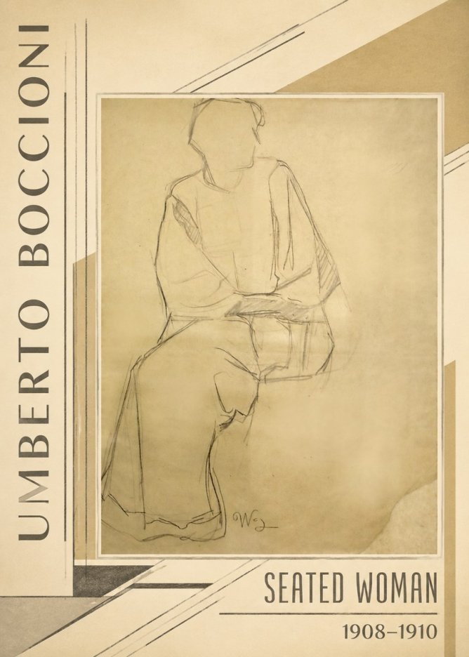 Umberto Boccioni Seated Woman No2 - Poster