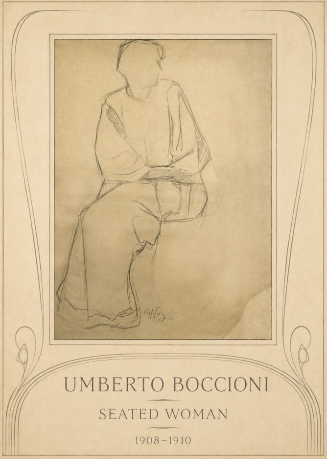 Umberto Boccioni Seated Woman No3 - Poster