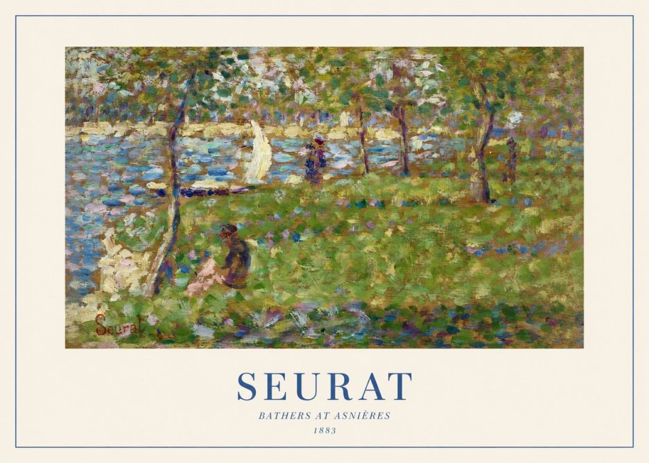 Seurat Bathers at Asnières I No1 - Poster