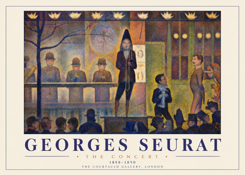 Seurat The Concert No6 - Poster