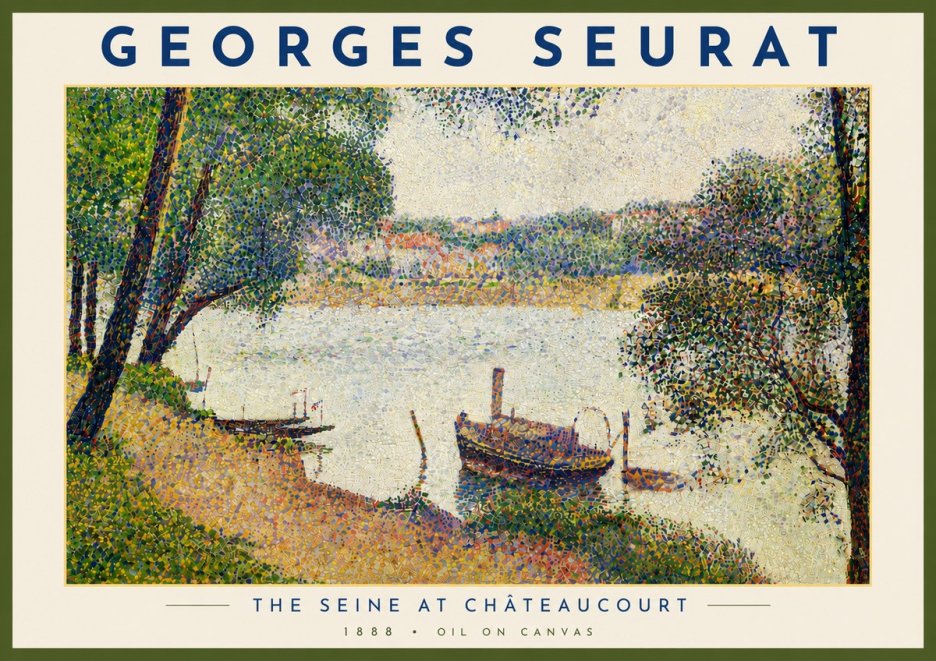 Seurat The Seine at Chateaucourt No6 - Poster