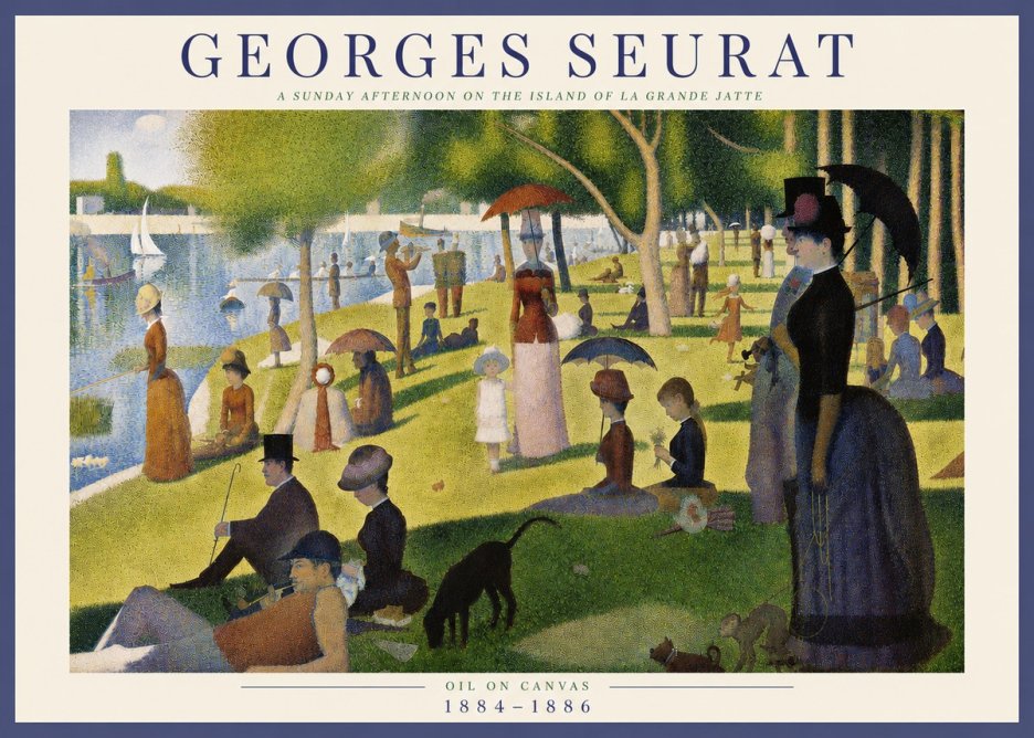 Seurat A Sunday Afternoon on the Island of La Grande Jatte III No4 - Poster