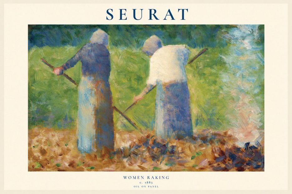 Seurat Women Raking No1 - Poster