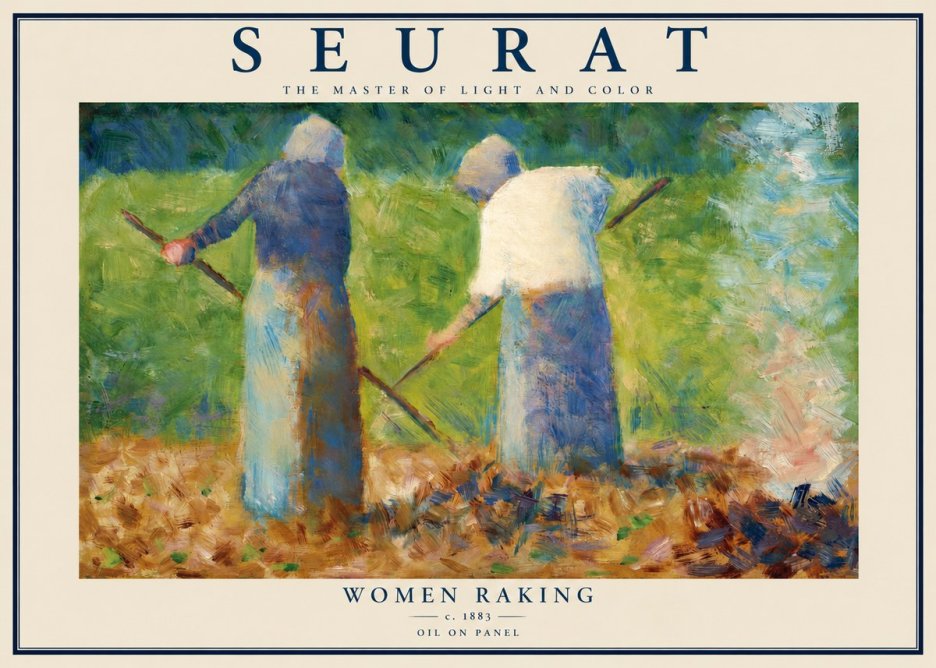 Seurat Women Raking No2 - Poster
