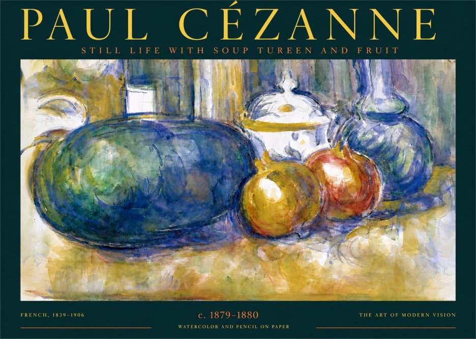 Paul Cézanne Still Life with Apples and Vessels No5 - Poster