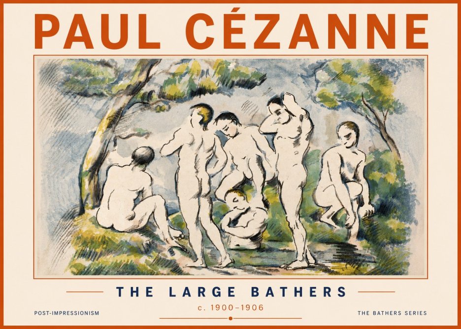 Paul Cézanne The Large Bathers I No6 - Poster