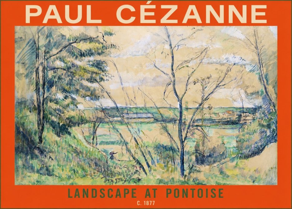 Paul Cézanne View of the Oise at Pontoise I No5 - Poster