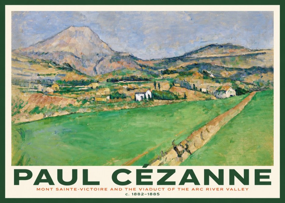 Paul Cézanne Mont Sainte-victoire and the Viaduct of the Arc River Valley No3 - Poster