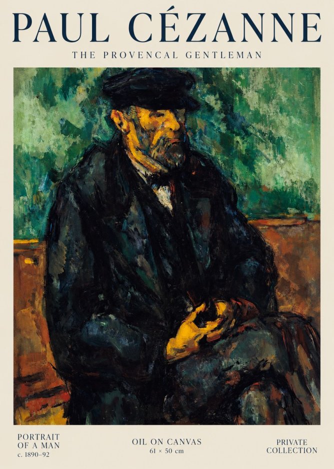 Paul Cézanne Portrait of a Man I No1 - Poster