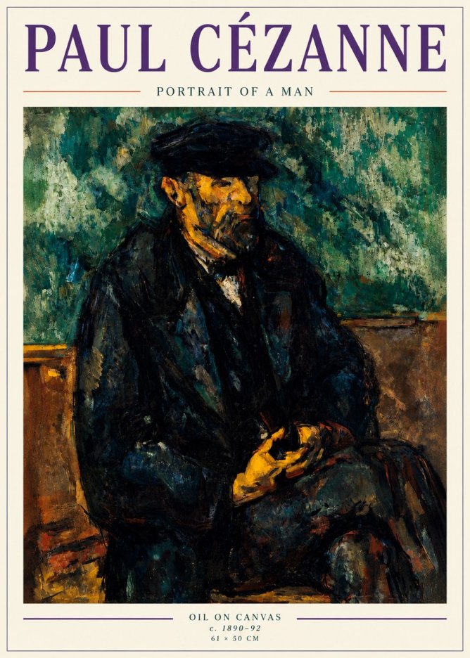 Paul Cézanne Portrait of a Man I No3 - Poster