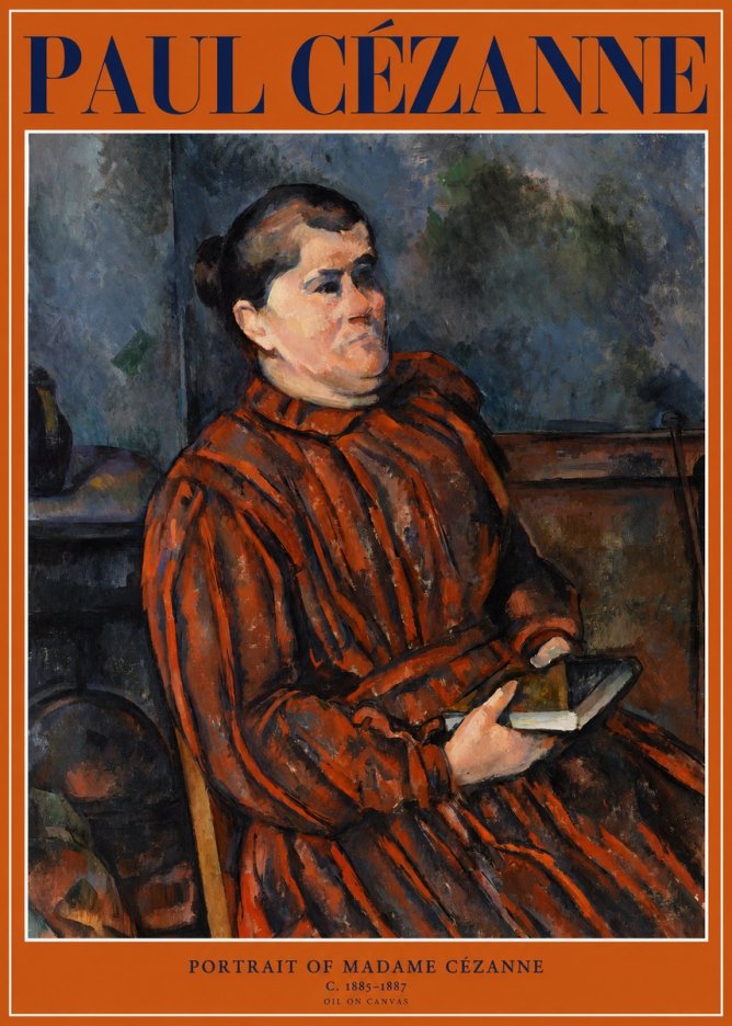 Paul Cézanne Portrait of Madame Cézanne I No1 - Poster