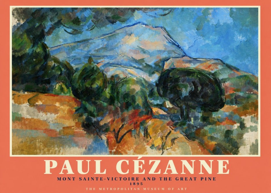 Paul Cézanne Mont Sainte-victoire and the Great Pine No2 - Poster