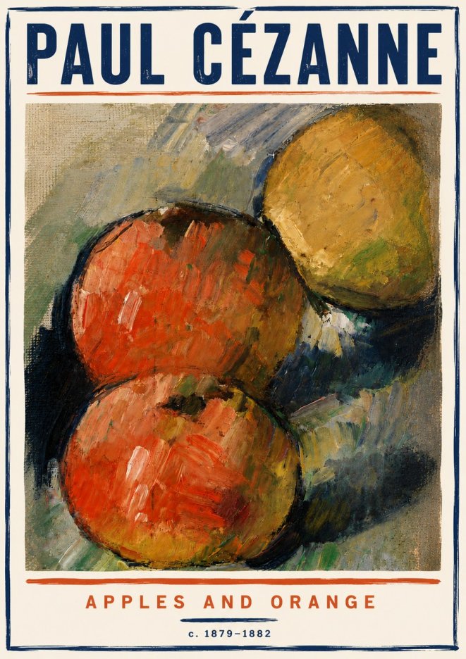 Paul Cézanne Apples and Orange No6 - Poster