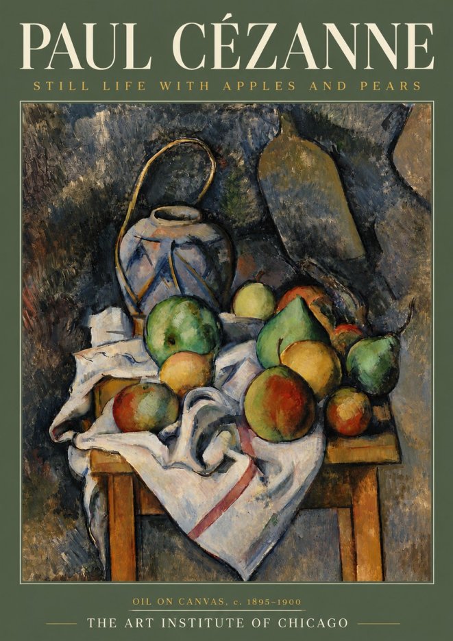 Paul Cézanne Still Life with Apples and Pears No3 - Poster