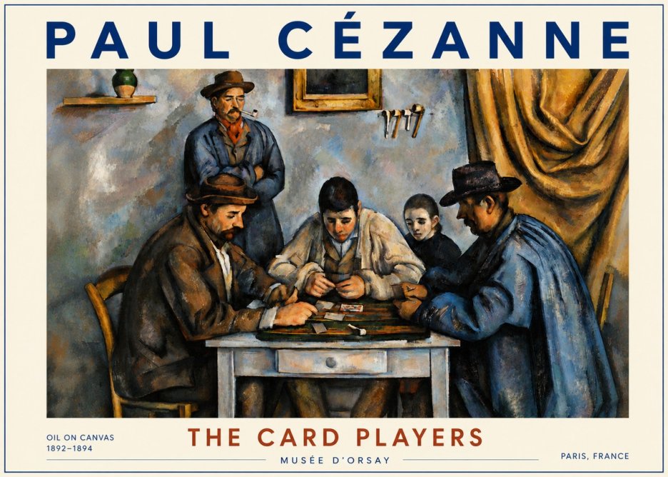 Paul Cézanne The Card Players I No6 - Poster