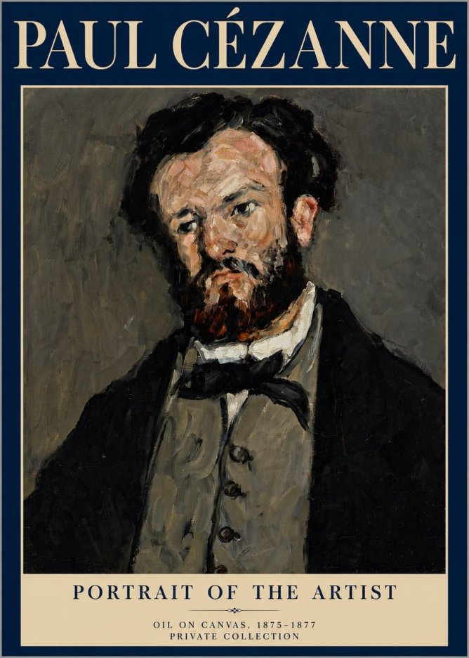 Paul Cézanne Portrait of the Artist I No4 - Poster