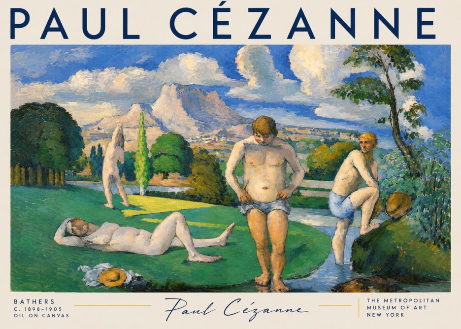 Paul Cézanne Bathers II No3 - Poster