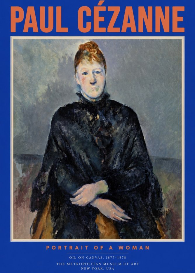 Paul Cézanne Portrait of a Woman I No2 - Poster
