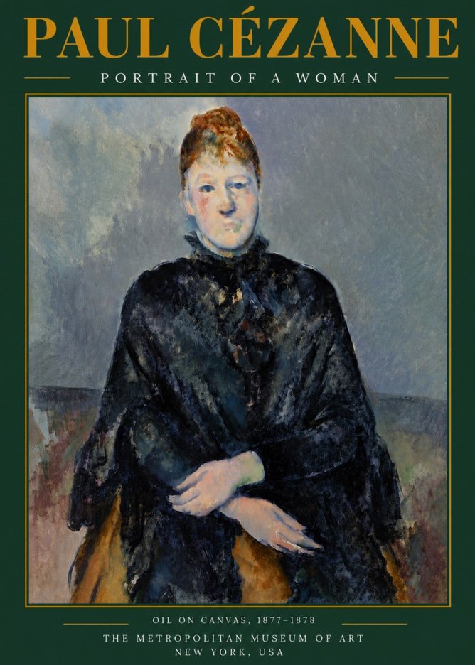 Paul Cézanne Portrait of a Woman I No5 - Poster