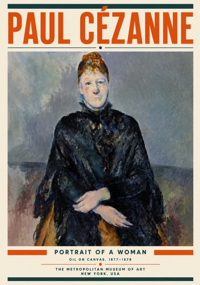 Paul Cézanne Portrait of a Woman I No6 - Poster