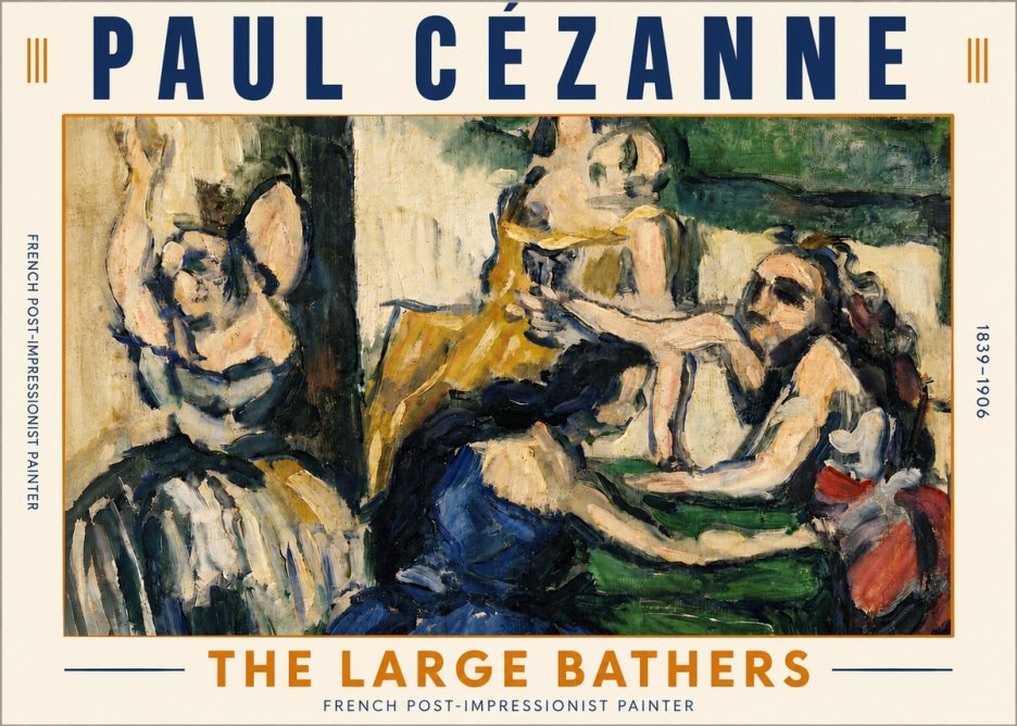 Paul Cézanne The Large Bathers II No6 - Poster
