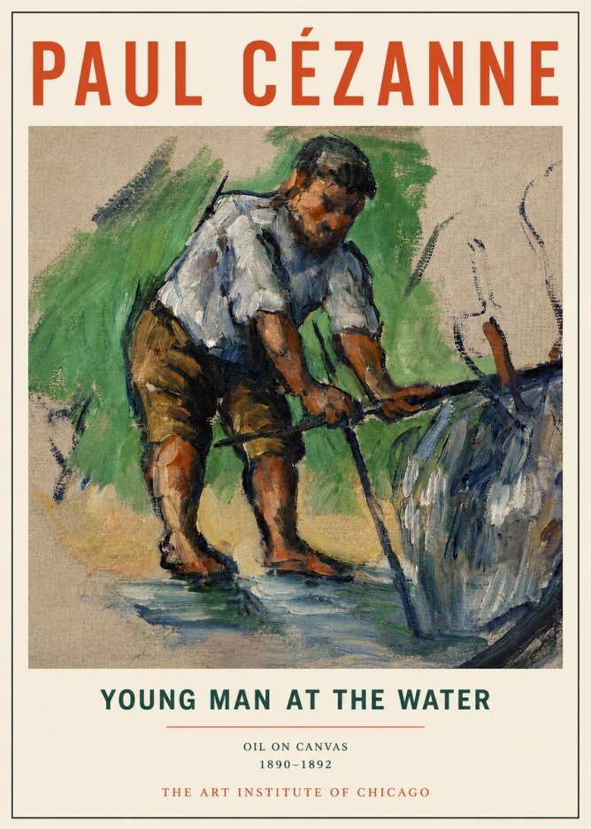 Paul Cézanne Young Man at the Water No4 - Poster