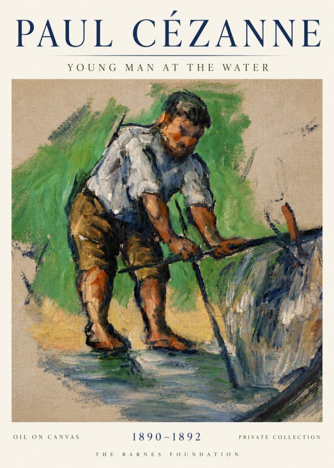 Paul Cézanne Young Man at the Water No6 - Poster