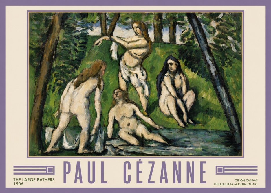 Paul Cézanne The Large Bathers IV No6 - Poster
