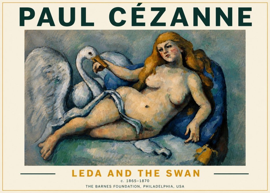 Paul Cézanne Leda and the Swan No5 - Poster