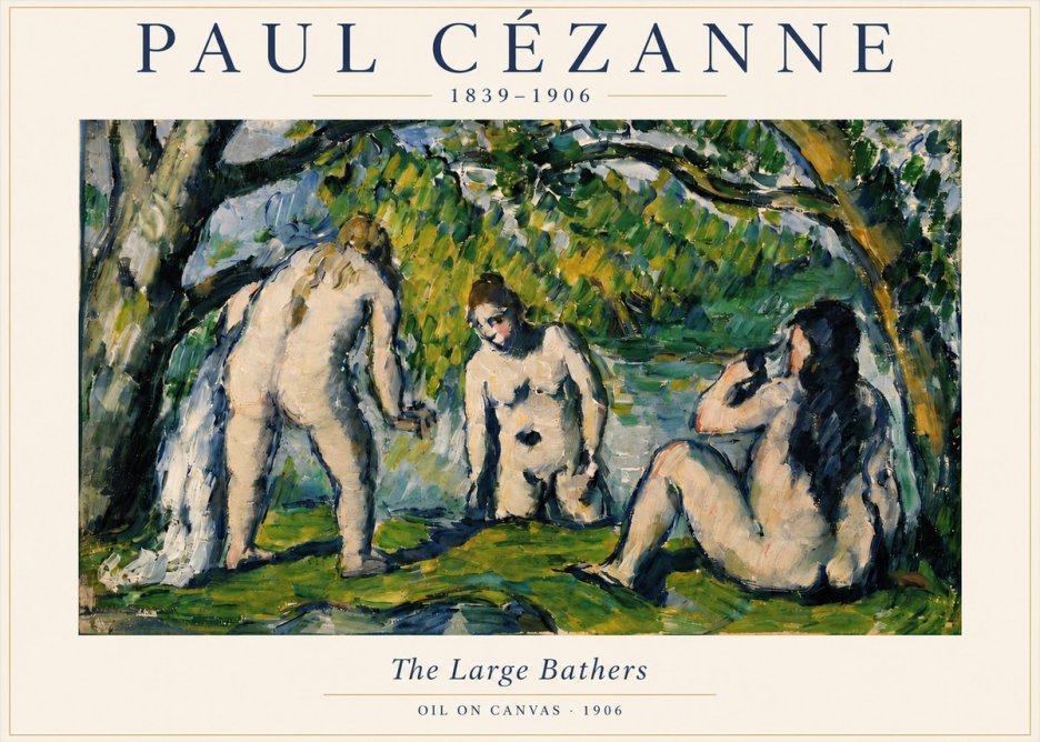 Paul Cézanne The Large Bathers V No3 - Poster