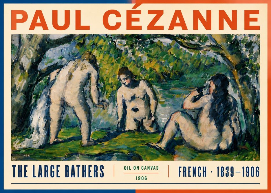 Paul Cézanne The Large Bathers V No6 - Poster
