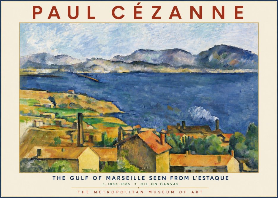 Paul Cézanne The Gulf of Marseille Seen from L'estaque No6 - Poster