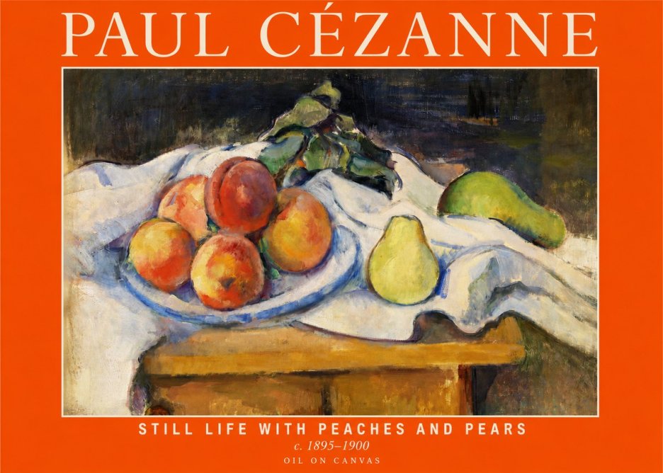 Paul Cézanne Still Life with Peaches and Pears No2 - Poster