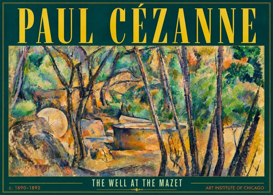 Paul Cézanne The Well at the Mazet No5 - Poster