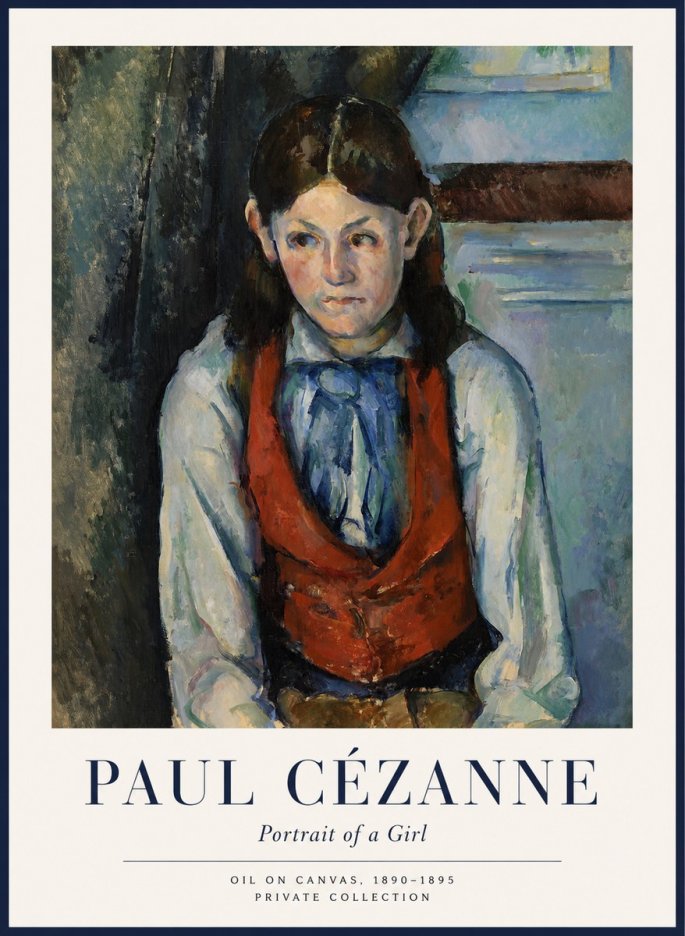 Paul Cézanne Portrait of a Girl No1 - Poster