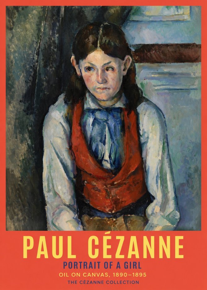 Paul Cézanne Portrait of a Girl No2 - Poster