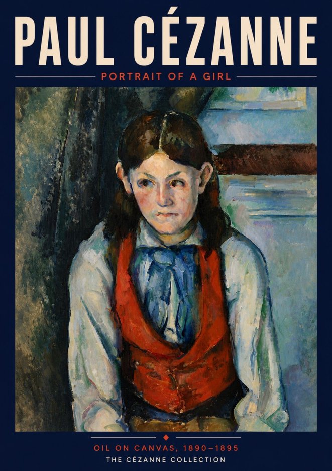 Paul Cézanne Portrait of a Girl No6 - Poster