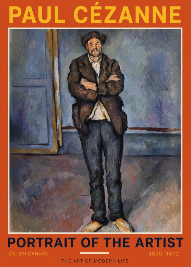 Paul Cézanne Portrait of the Artist II No2 - Poster