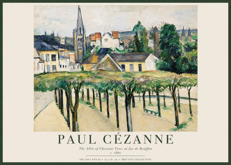 Paul Cézanne The Allée of Chestnut Trees at Jas De Bouffan No1 - Poster