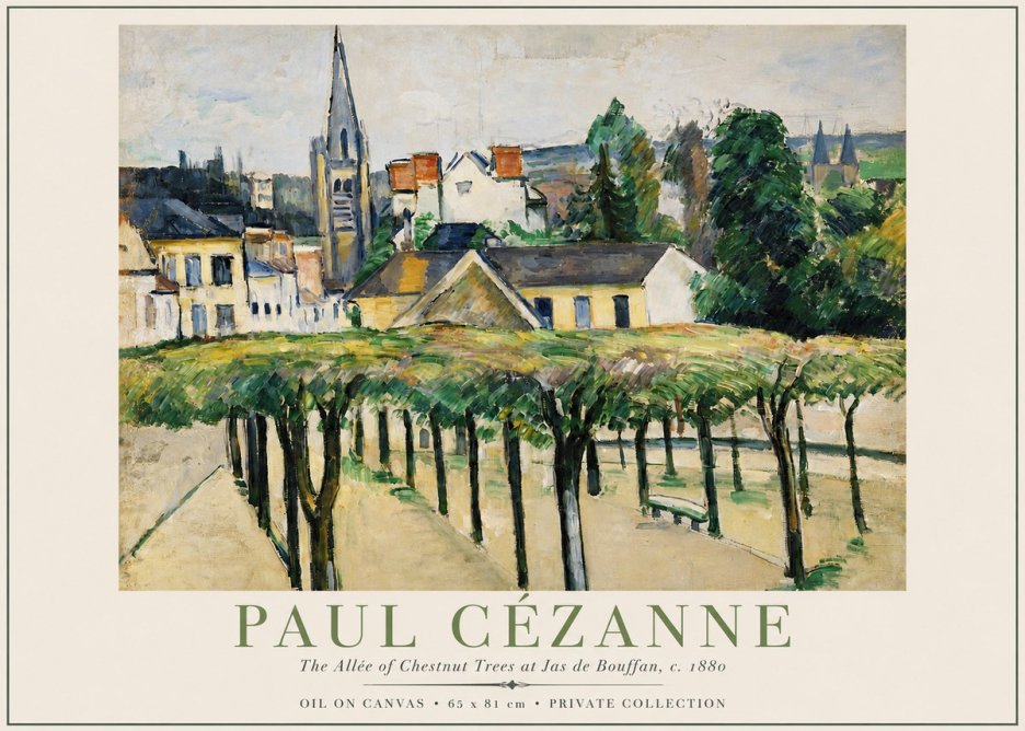 Paul Cézanne The Allée of Chestnut Trees at Jas De Bouffan No3 - Poster
