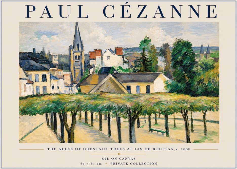 Paul Cézanne The Allée of Chestnut Trees at Jas De Bouffan No6 - Poster