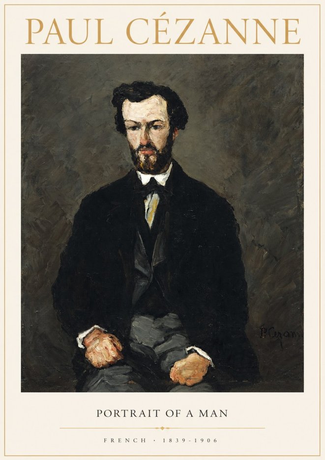 Paul Cézanne Portrait of a Man II No1 - Poster