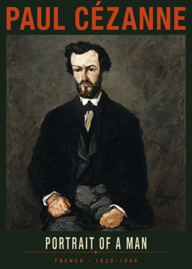 Paul Cézanne Portrait of a Man II No2 - Poster