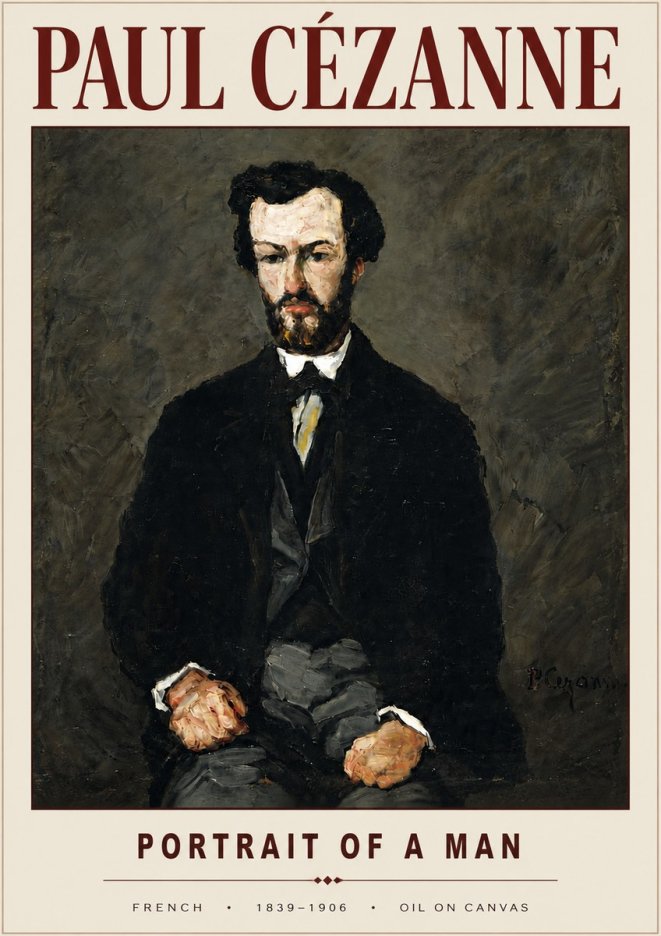 Paul Cézanne Portrait of a Man II No5 - Poster